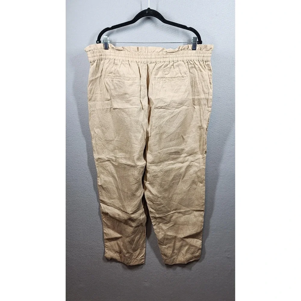 Lauren Ralph Lauren Pants Womens‎ 16W Linen Drawstring Pocket Relaxed Fit Summer - Picture 2 of 9